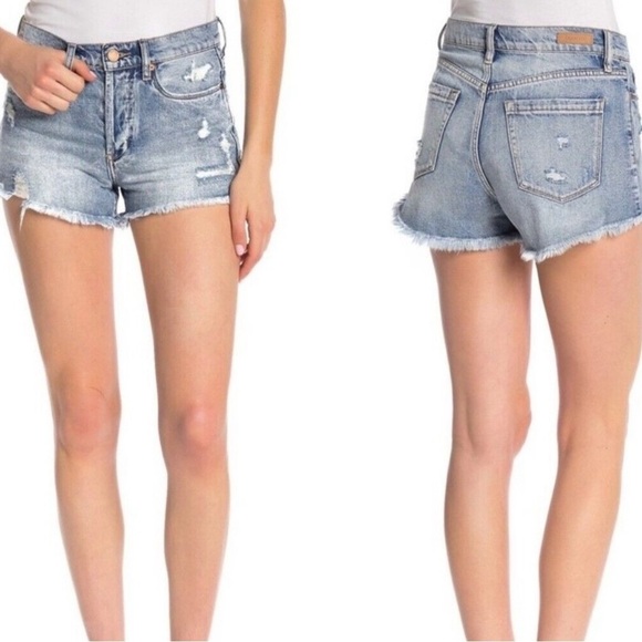 Blank NYC Hollyweird Distressed Jean Shorts Size 26 - Picture 1 of 5